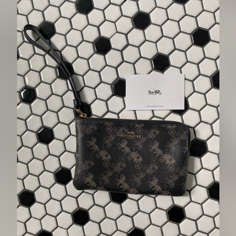Coach monogram wristlet